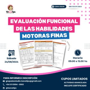 Evaluación funcional de las habilidades Motoras Finas